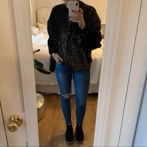 Zara Sequin Bomber
